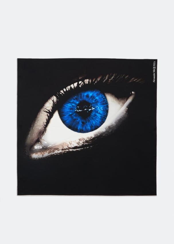 

Шарф ALEXANDER MCQUEEN Iris foulard, черный