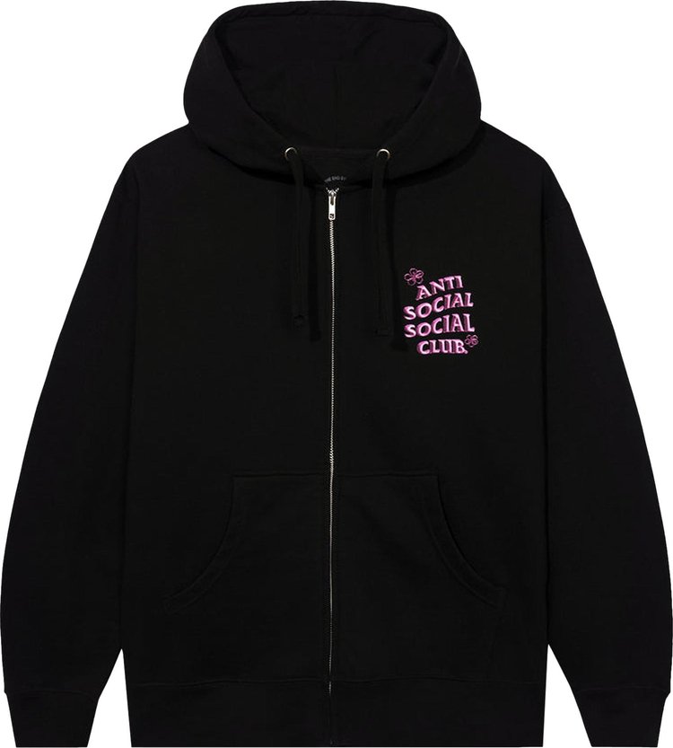 Худи Anti Social Social Club Coral Crush Zip Hoodie 'Black', черный - фото