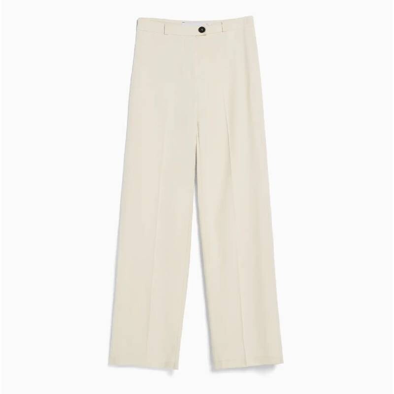 

Брюки Bershka Wide-leg Tailored, кремовый