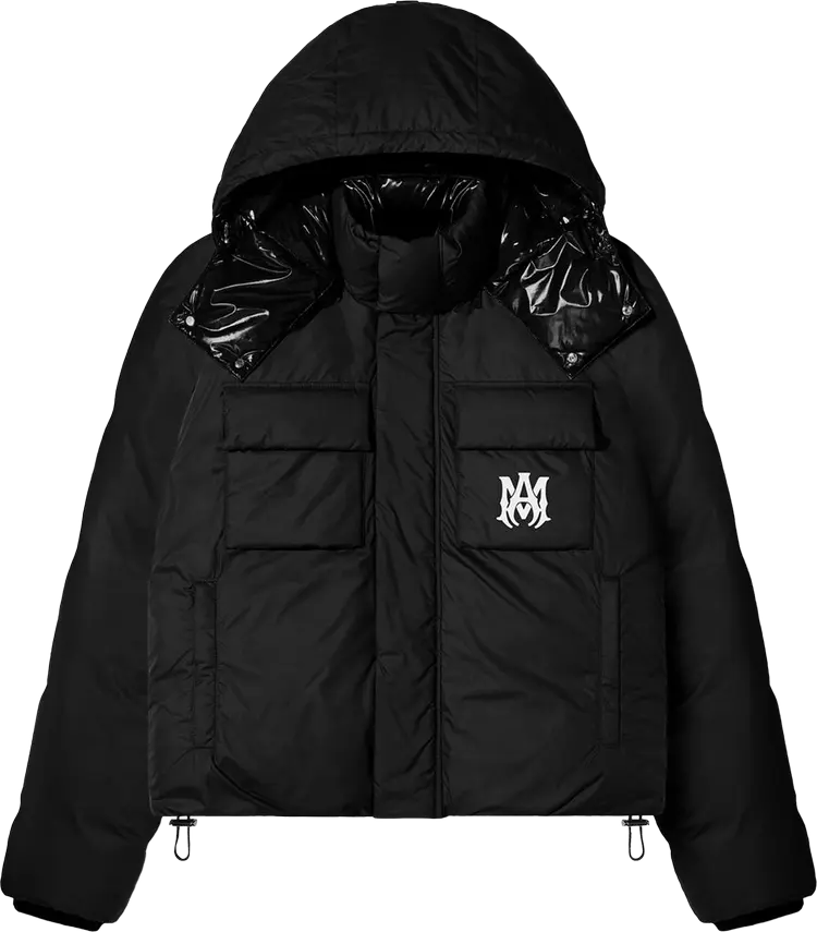 

Пуховик Amiri Hooded Down Puffer Jacket 'Black', черный