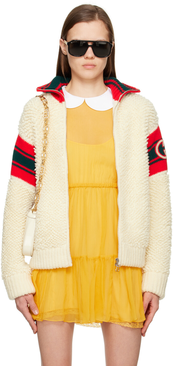 

Фактурная куртка-бомбер Off-White Gucci, Желтый