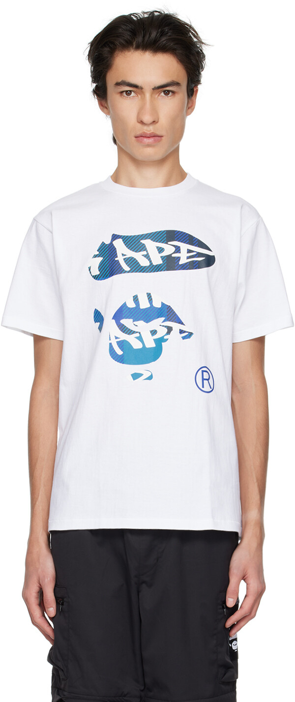 

Белая футболка с граффити BAPE, Белый