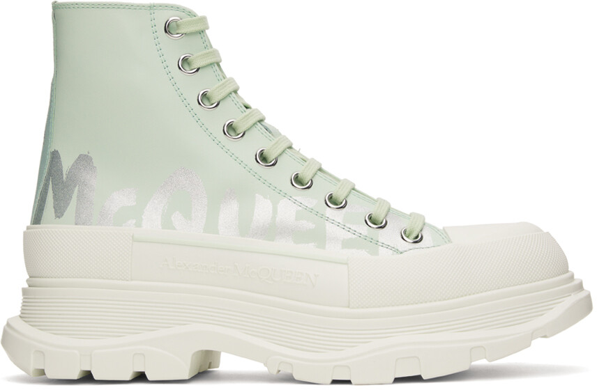

Зеленые кроссовки Graffiti Tread Slick Alexander McQueen