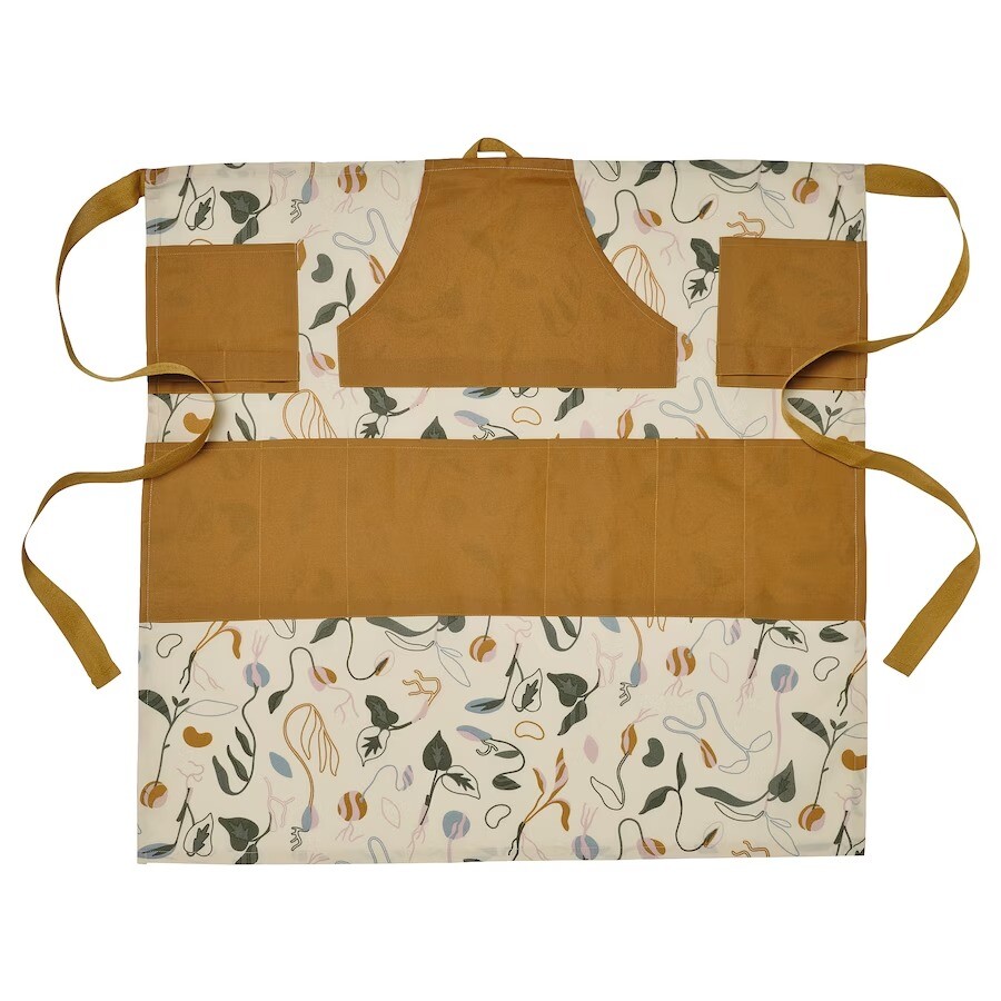 

Фартук Ikea Daksjus Wipeable Sprout Pattern Off-white, коричневый