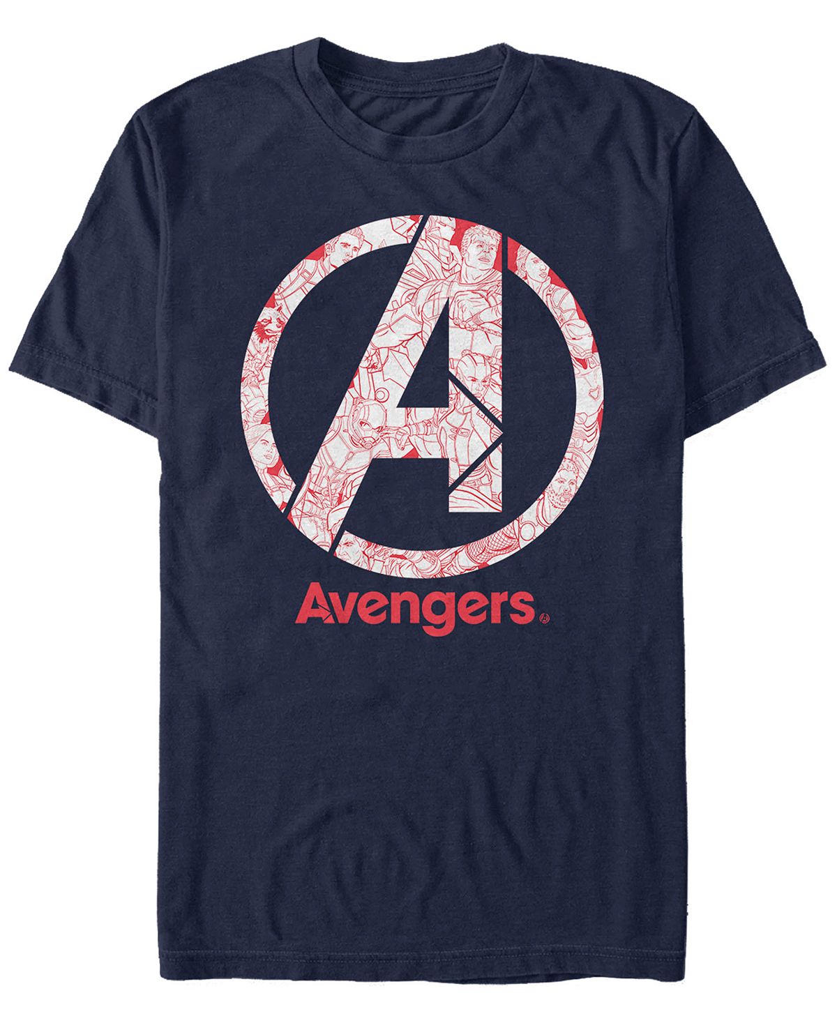 Логотип marvel men's avengers endgame line art, футболка с коротким рукавом Fifth Sun, синий мужская футболка nerf blasters line art с коротким рукавом fifth sun синий