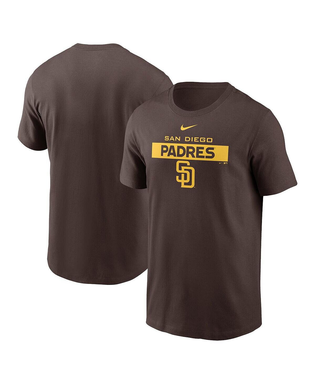 

Мужская коричневая футболка san diego padres team Nike, коричневый