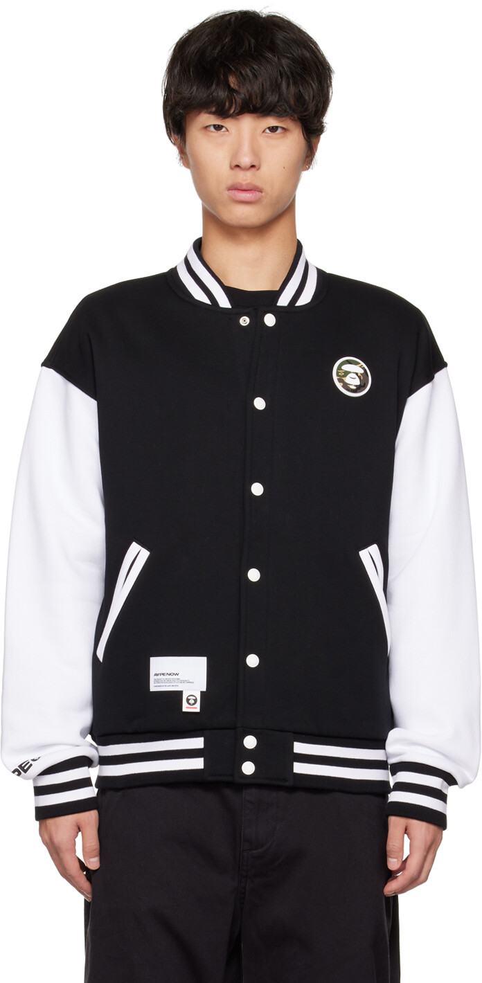 

Черный бомбер со вставками AAPE by A Bathing Ape