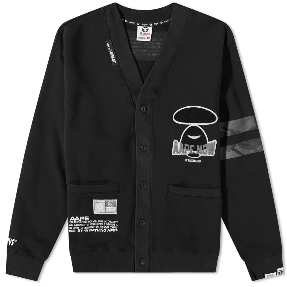 

Джемпер AAPE Towel Badge Jersey Cardigan, Черный