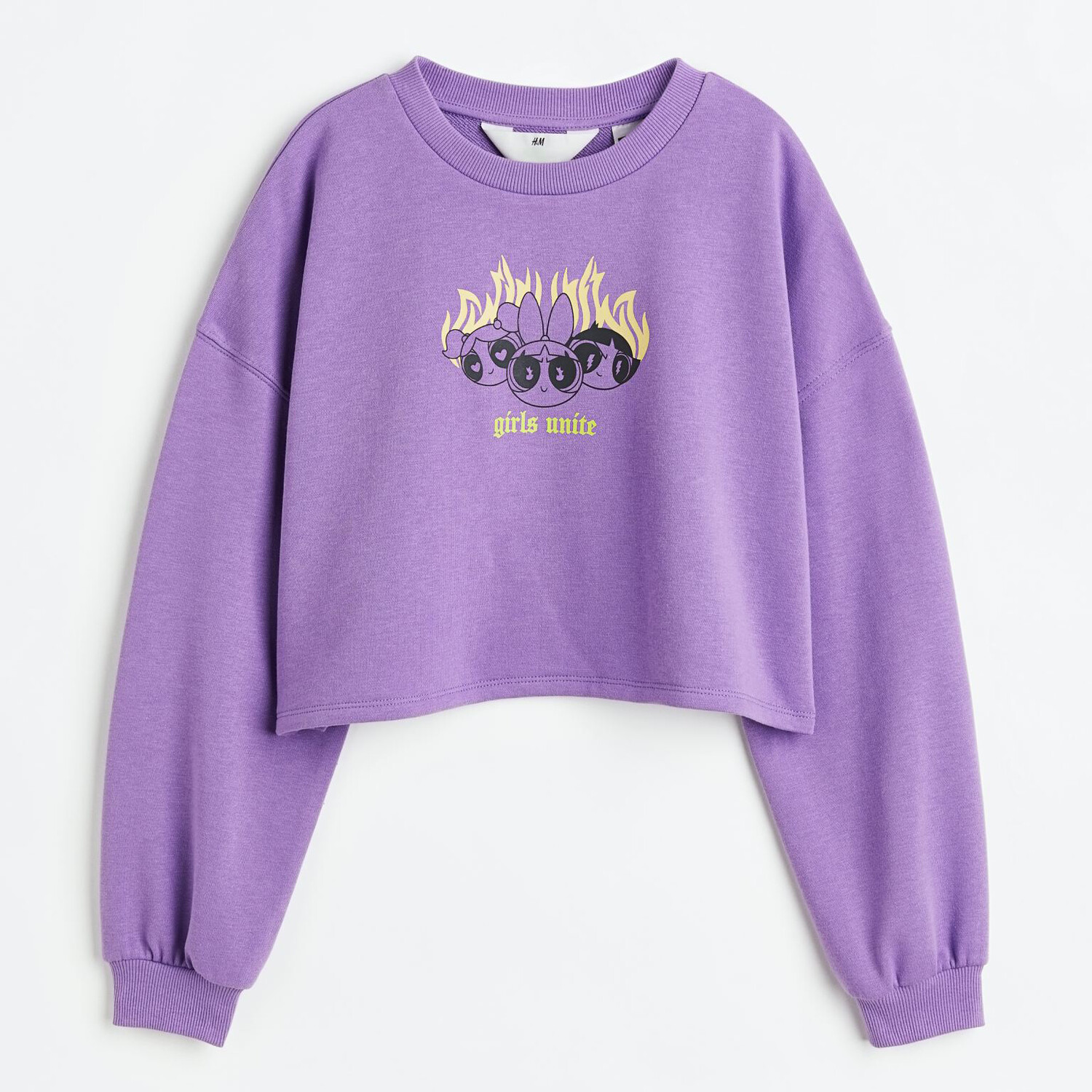 

Свободный свитшот с принтом H&M The Powerpuff Girls, фиолетовый