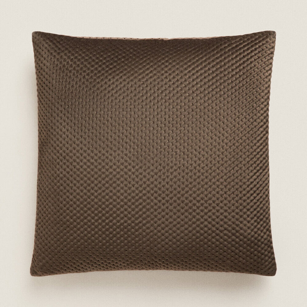 

Чехол для подушки Zara Home Textured Velvet, хаки
