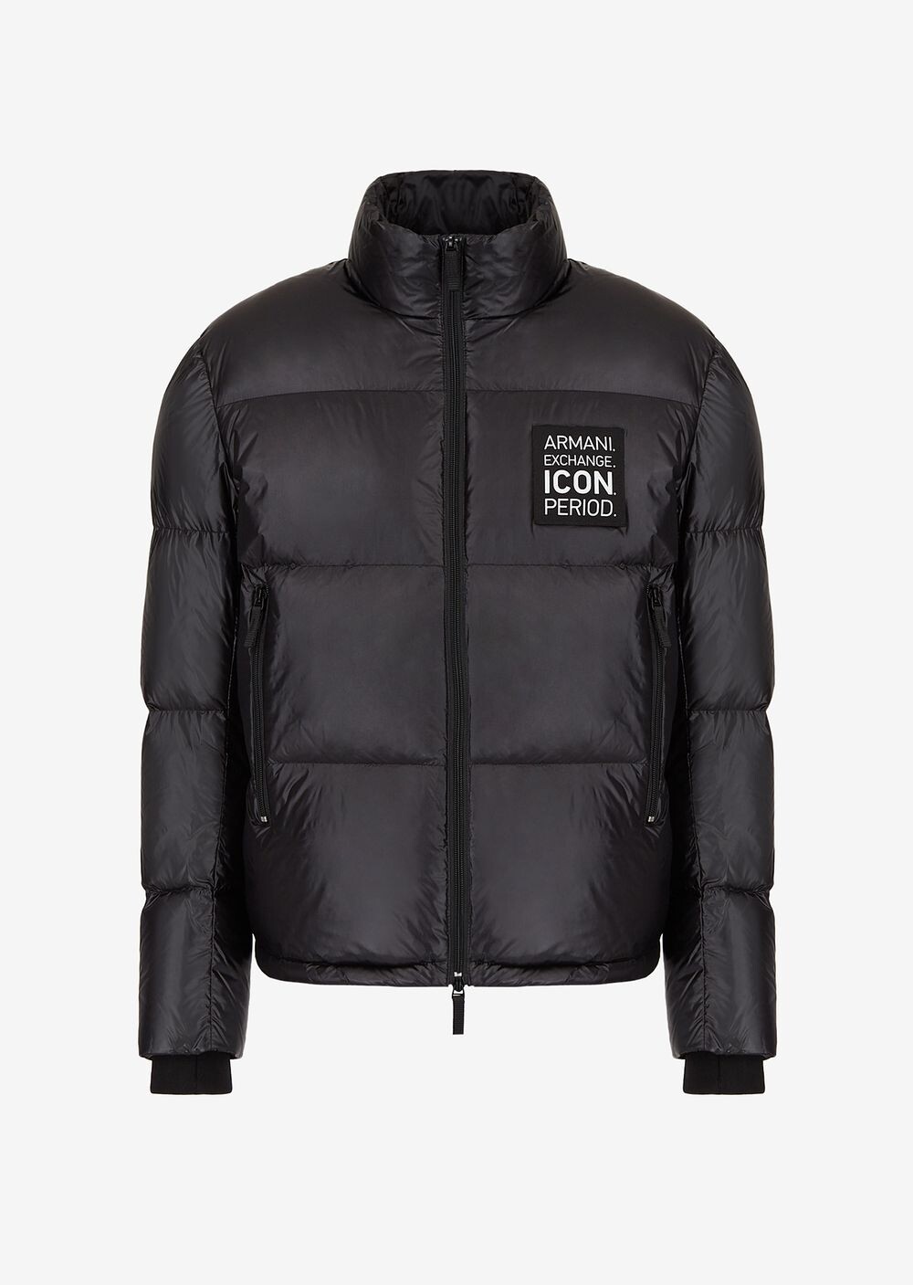 

Пуховик с логотипом Icon Armani Exchange, черный