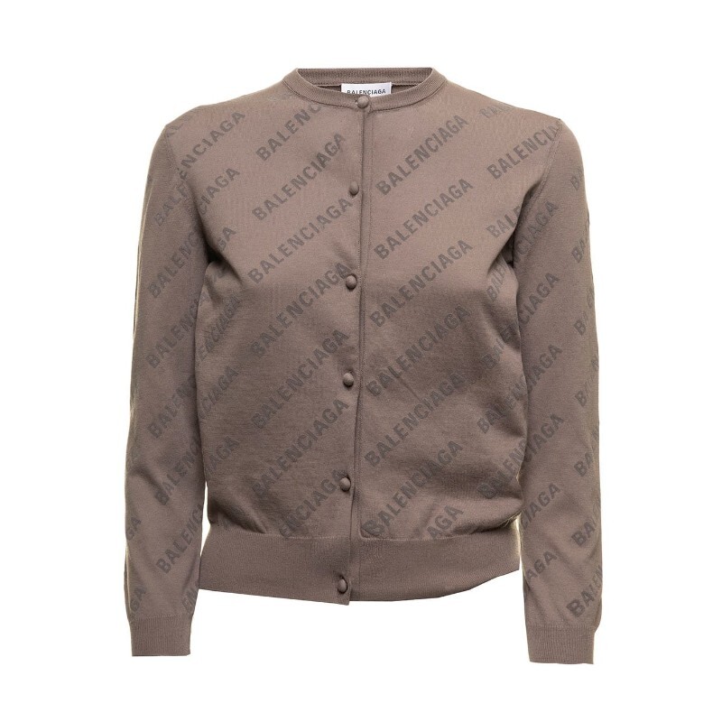 

Кардиган Balenciaga Tight And Short In Turtledove In Cotton, бежевый