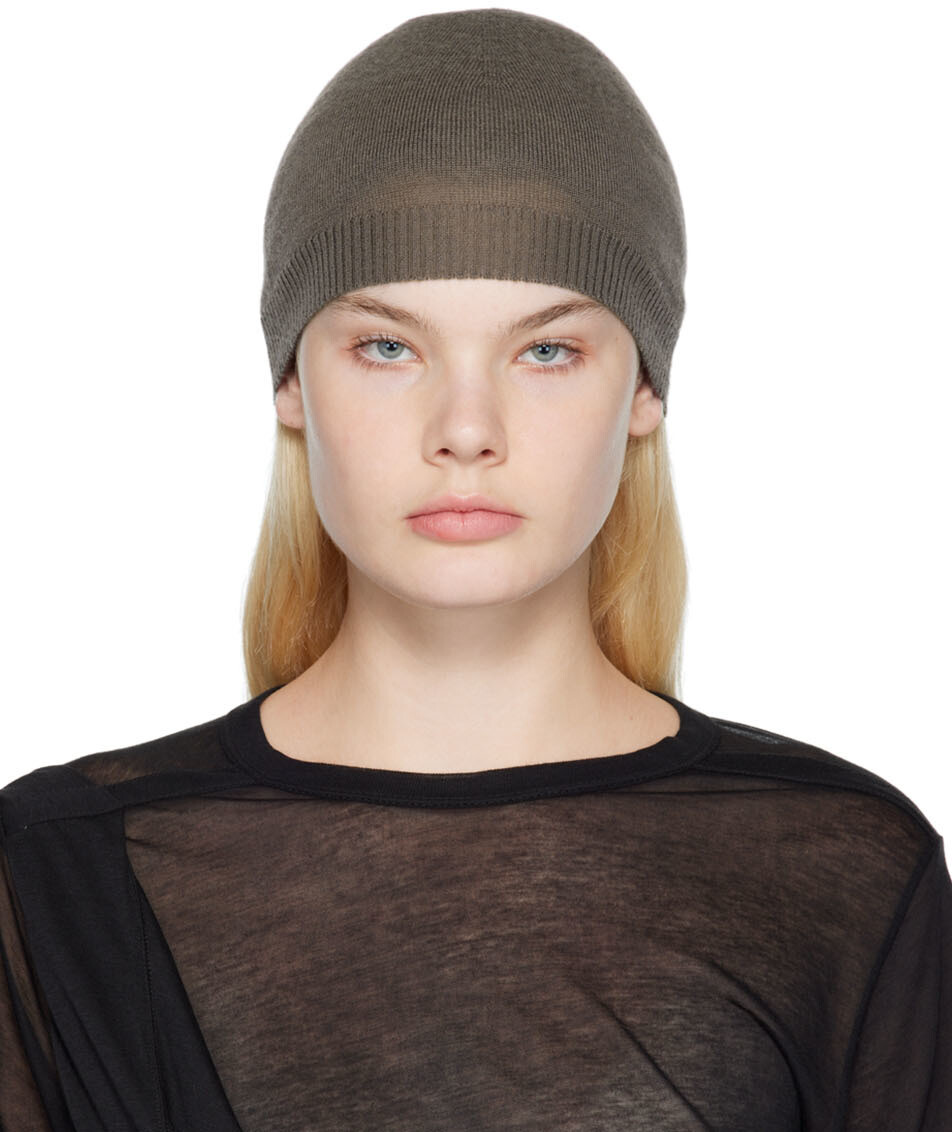 

Серая кашемировая шапка Rick Owens