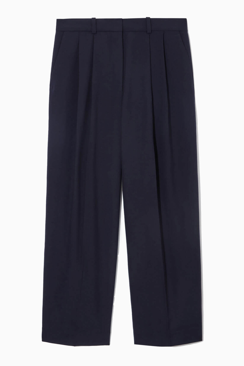 

Брюки COS Wide-leg Tailored Wool, темно-синий