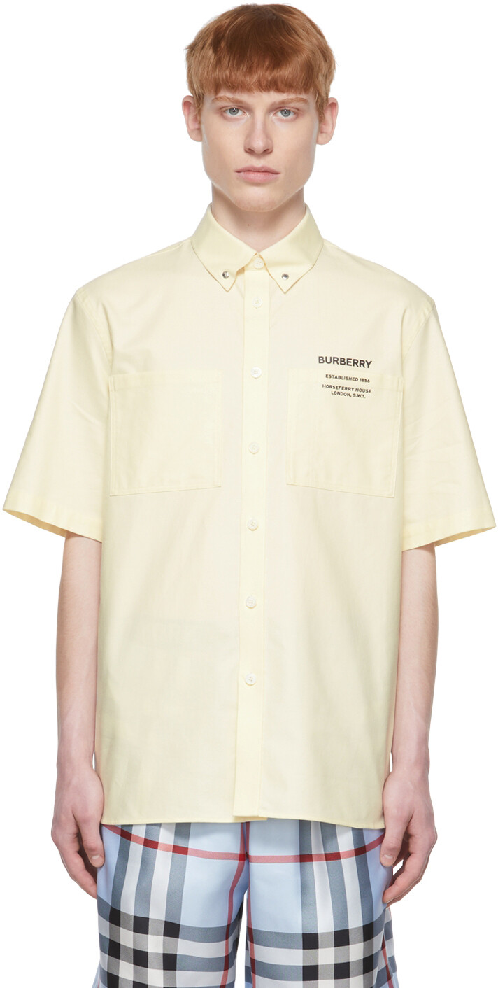 

Желтая хлопковая рубашка Burberry