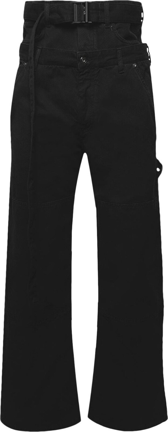 

Брюки Off-White Wave Off Canvas Double Over Pants 'Black', черный