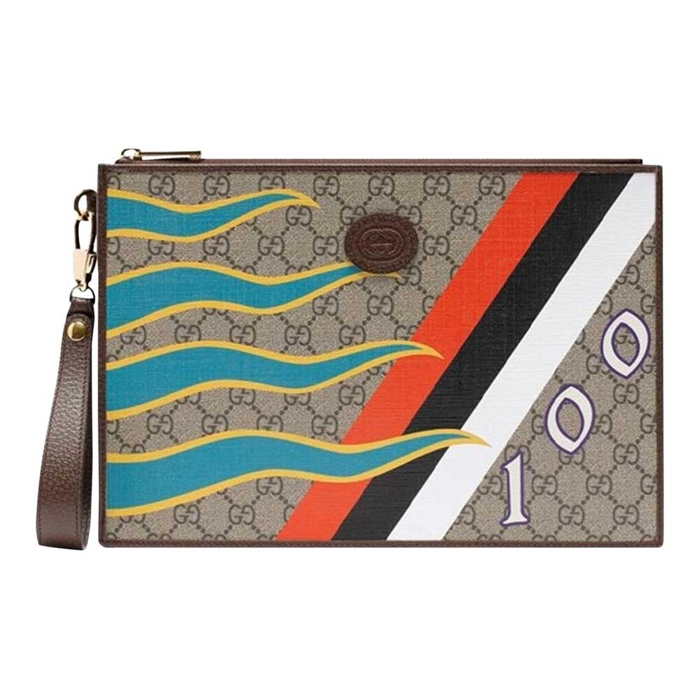 

Кошелек Gucci Interlocking GG Patch "Gucci 100", разноцветный