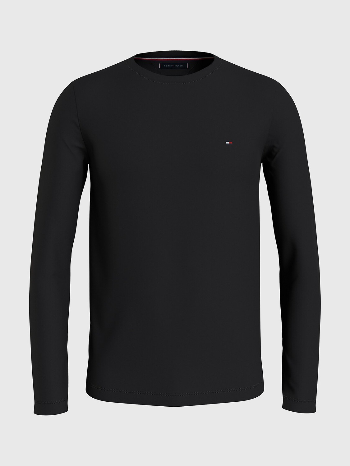 

Лонгслив Tommy Hilfiger Big And Tall Stretch Cotton, черный