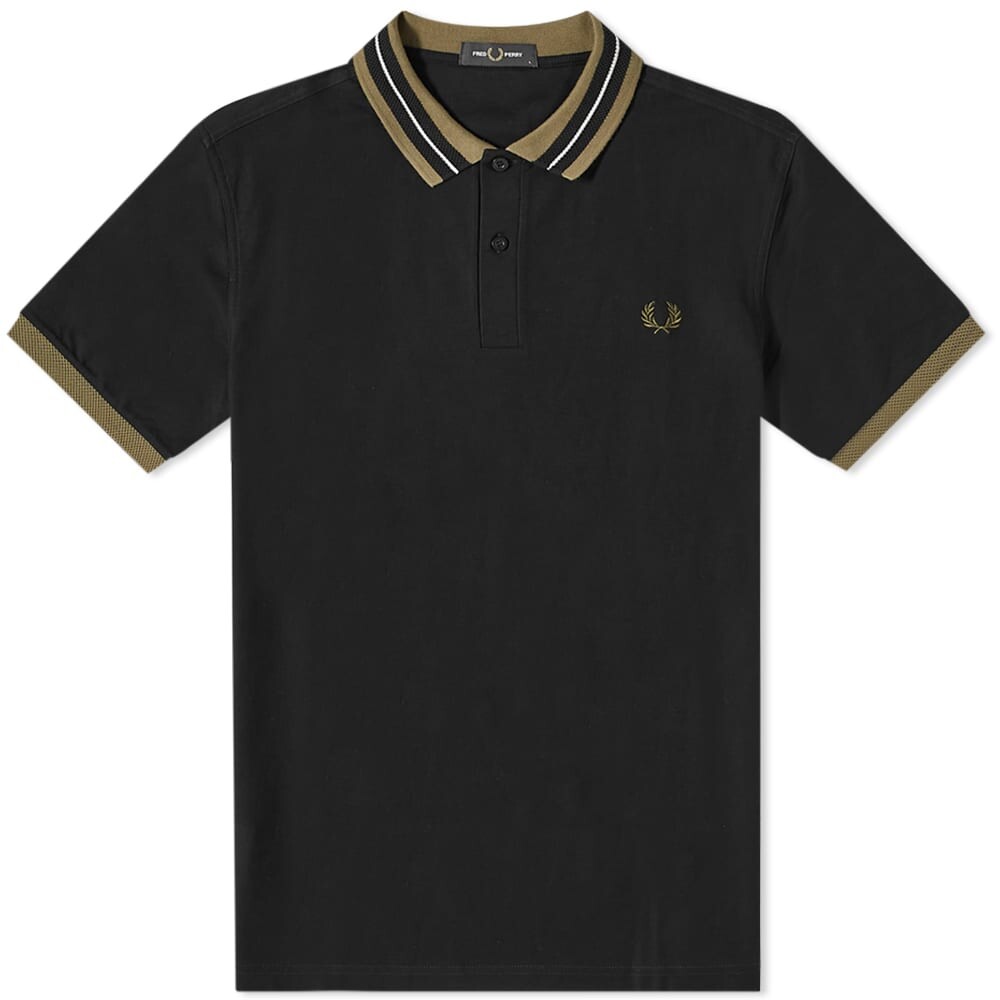 

Футболка Fred Perry Textured Collar Polo Shirt, Черный