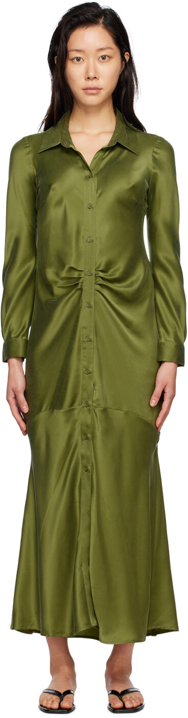 

Зеленое платье макси Kate Silk Laundry