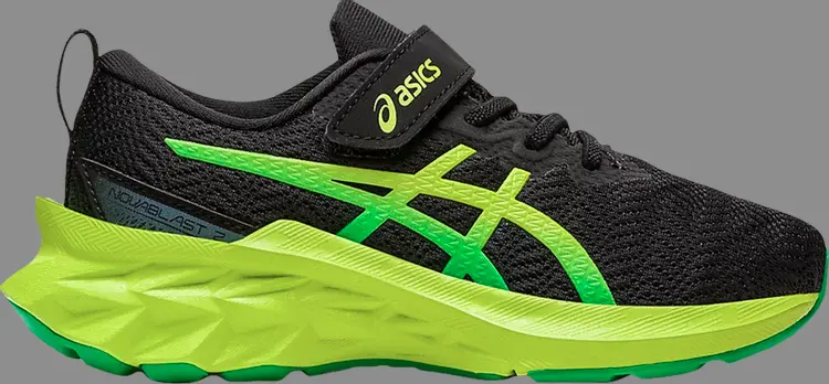 

Кроссовки novablast 2 ps 'black lime zest' Asics, черный