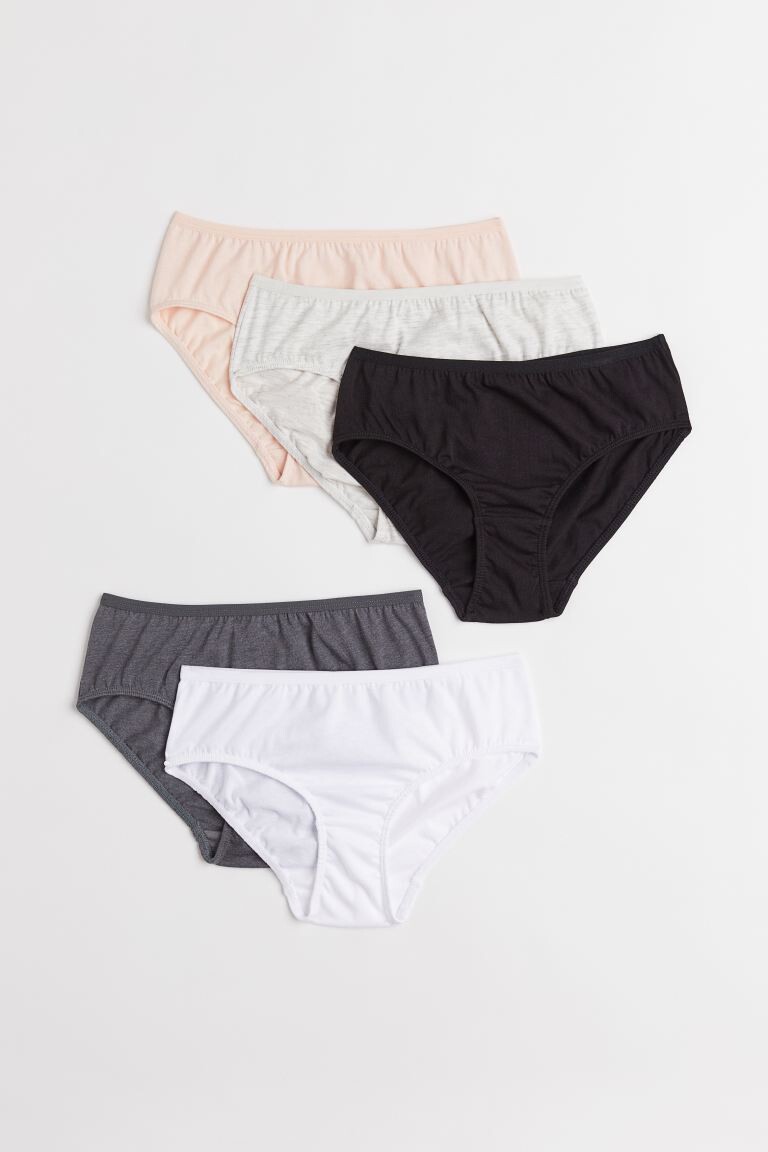 

5 пар трусов H&M, пудрово-розовый/темно-серый