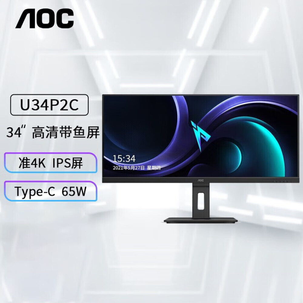 

Монитор AOC U34P2C 34" IPS 4K с соотношением сторон 21:9