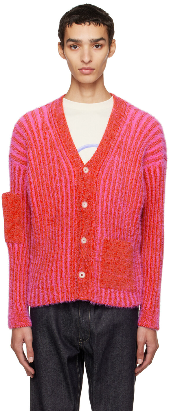 

Красно-розовый кардиган Le Papier 'Le Cardigan Neve' Jacquemus, Красный