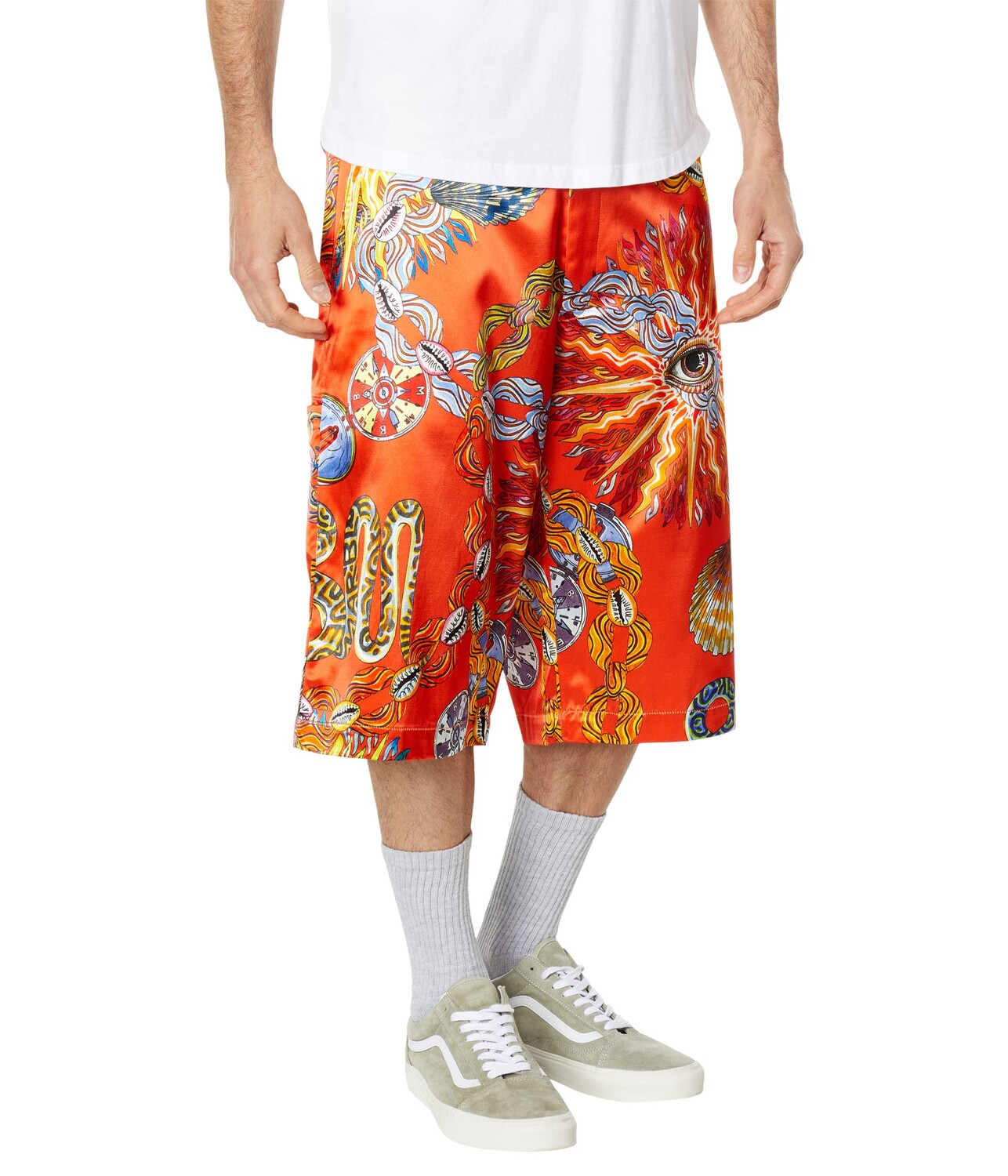 

Шорты Blue Marble Paris, Printed Satin Shorts