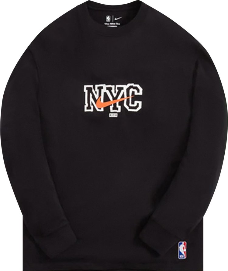 

Лонгслив Kith & Nike For New York Knicks Long-Sleeve Tee 'Black', черный