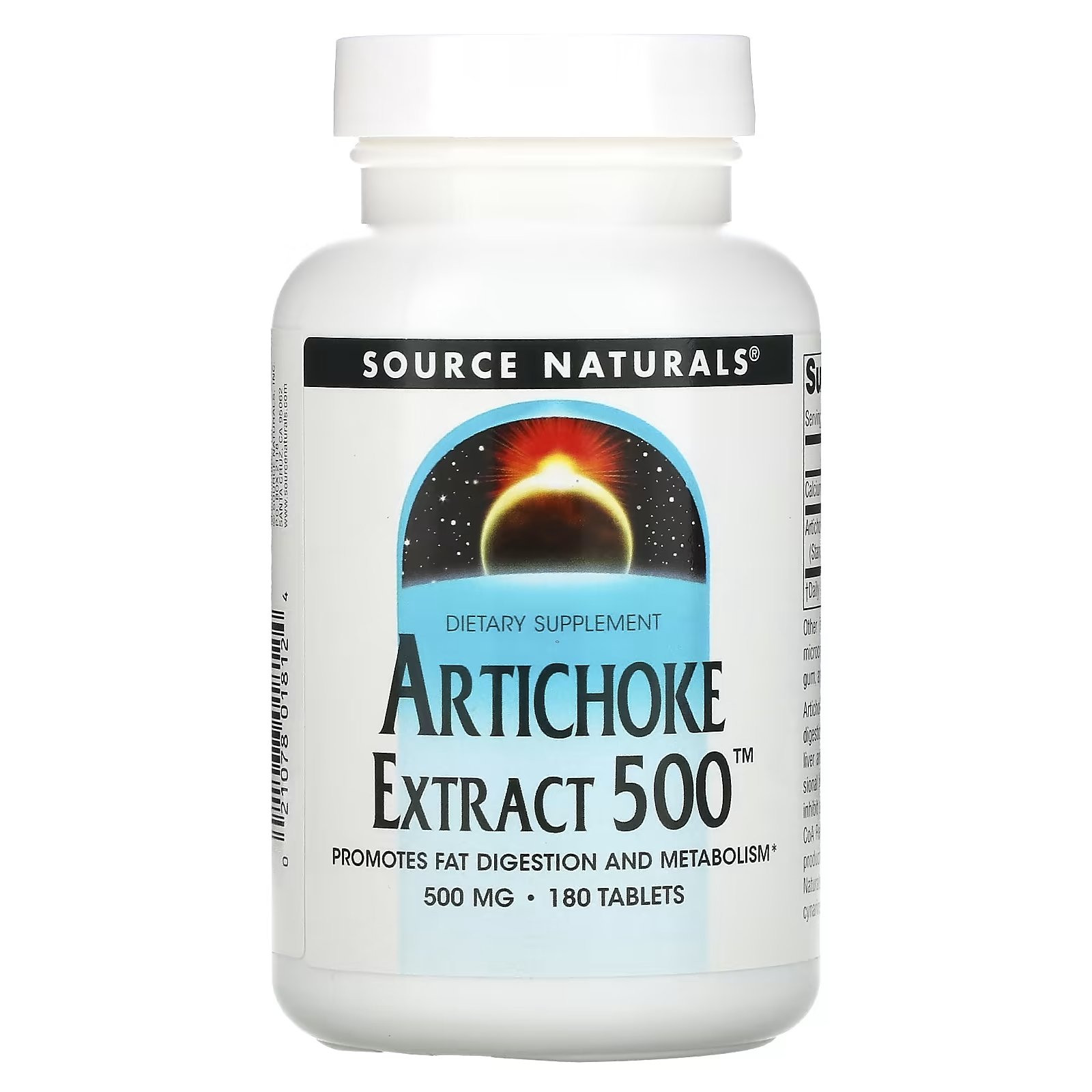 Source Naturals Экстракт артишока 500, 180 таблеток - фото