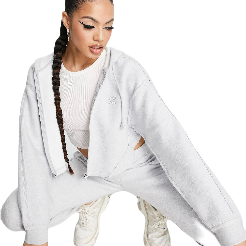 

Худи Adidas Originals Luxe Lounge Zip Through, светло-серый