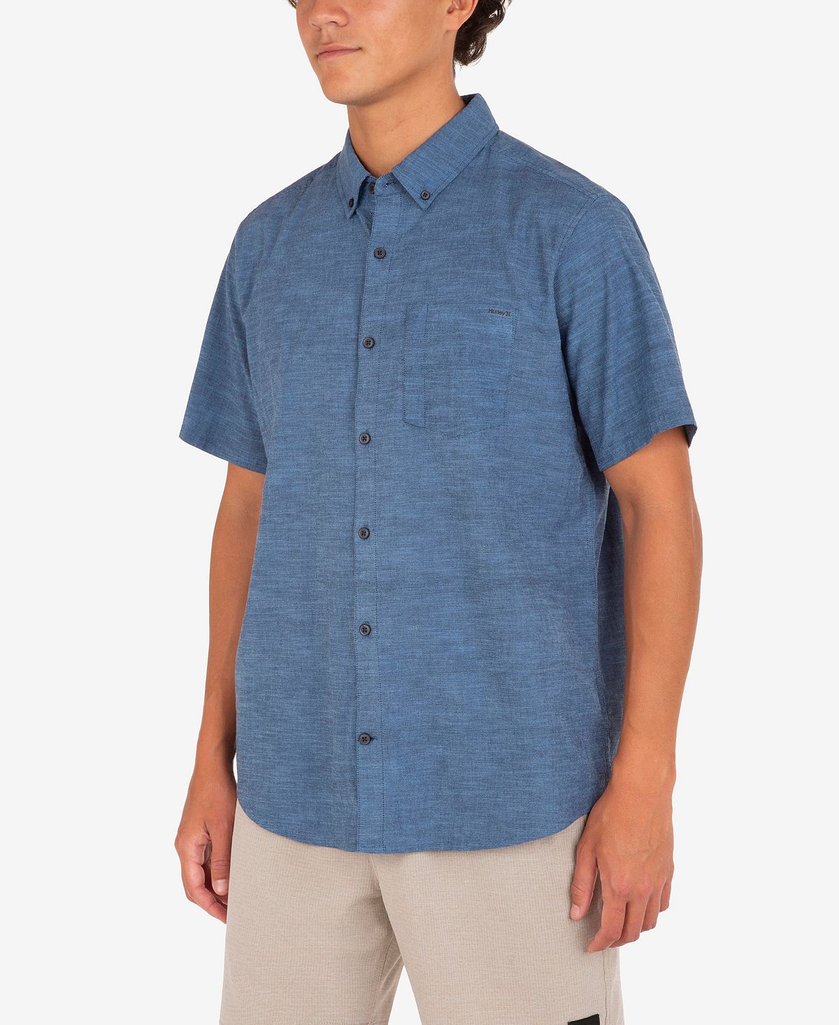 Единственная мужская эластичная рубашка на пуговицах Hurley цена и фото