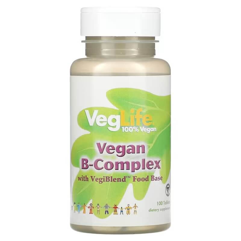 Витаминный комплекс-B VegLife, 100 таблеток детский витаминный комплекс livebiotics 30 таблеток childlife