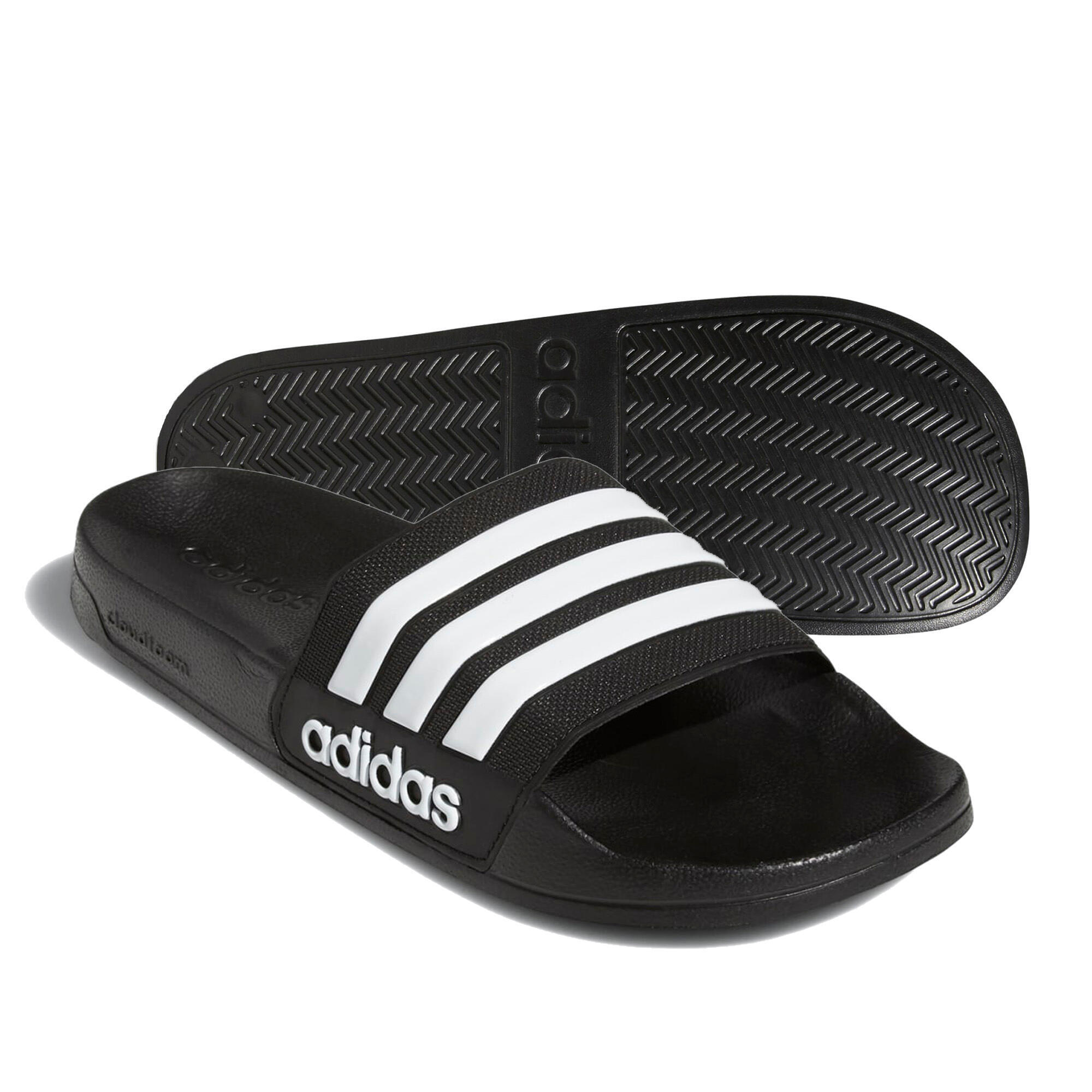 Шлепанцы Adidas Adilette, черный/белый шлепанцы adidas adilette белый черный