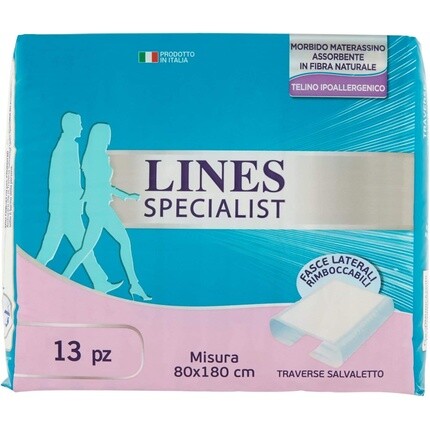 

Lines Specialist Traverse Прокладки при недержании для мужчин и женщин, 13 шт. в упаковке, 80x180 см