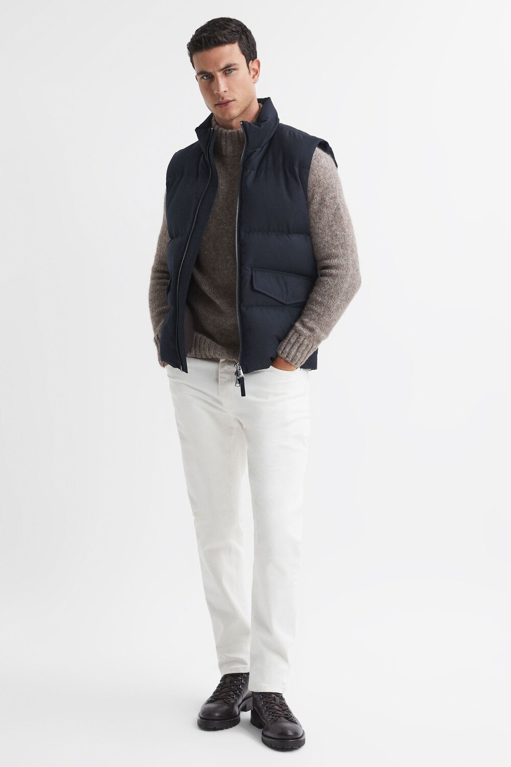 

Джетсы стеганые без рукавов Reiss, синий