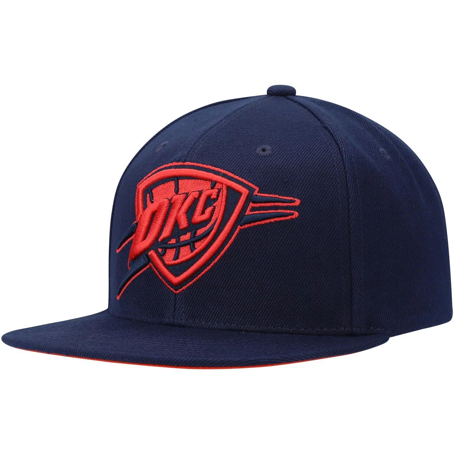 

Мужская двухцветная шляпа Snapback Mitchell & Ness Oklahoma City Thunder темно-синего цвета