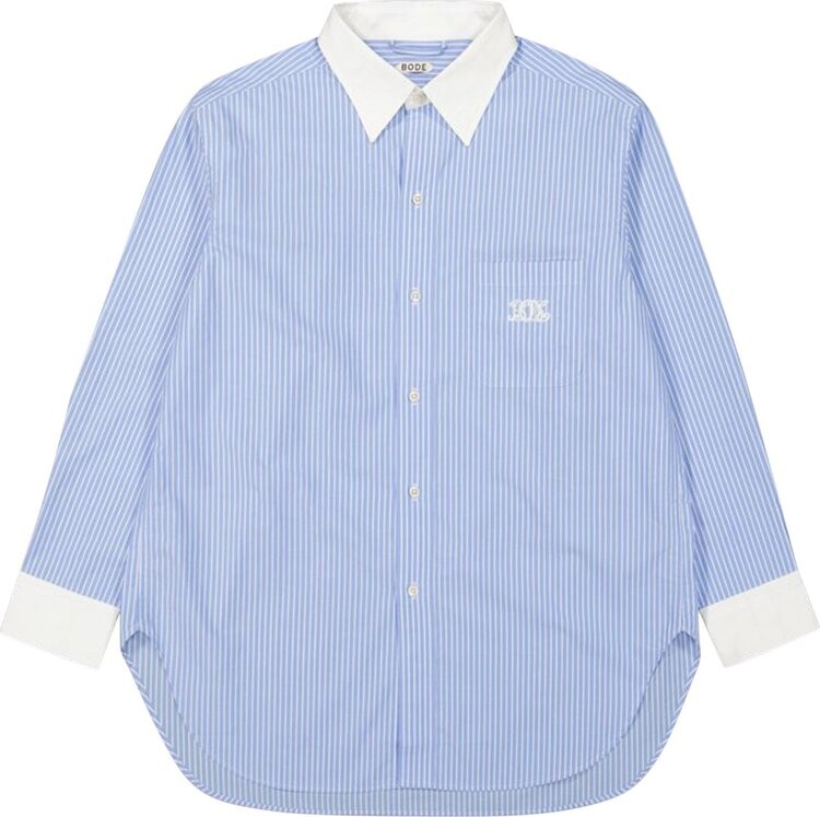

Рубашка Bode Signet Murray 'Blue/White', синий