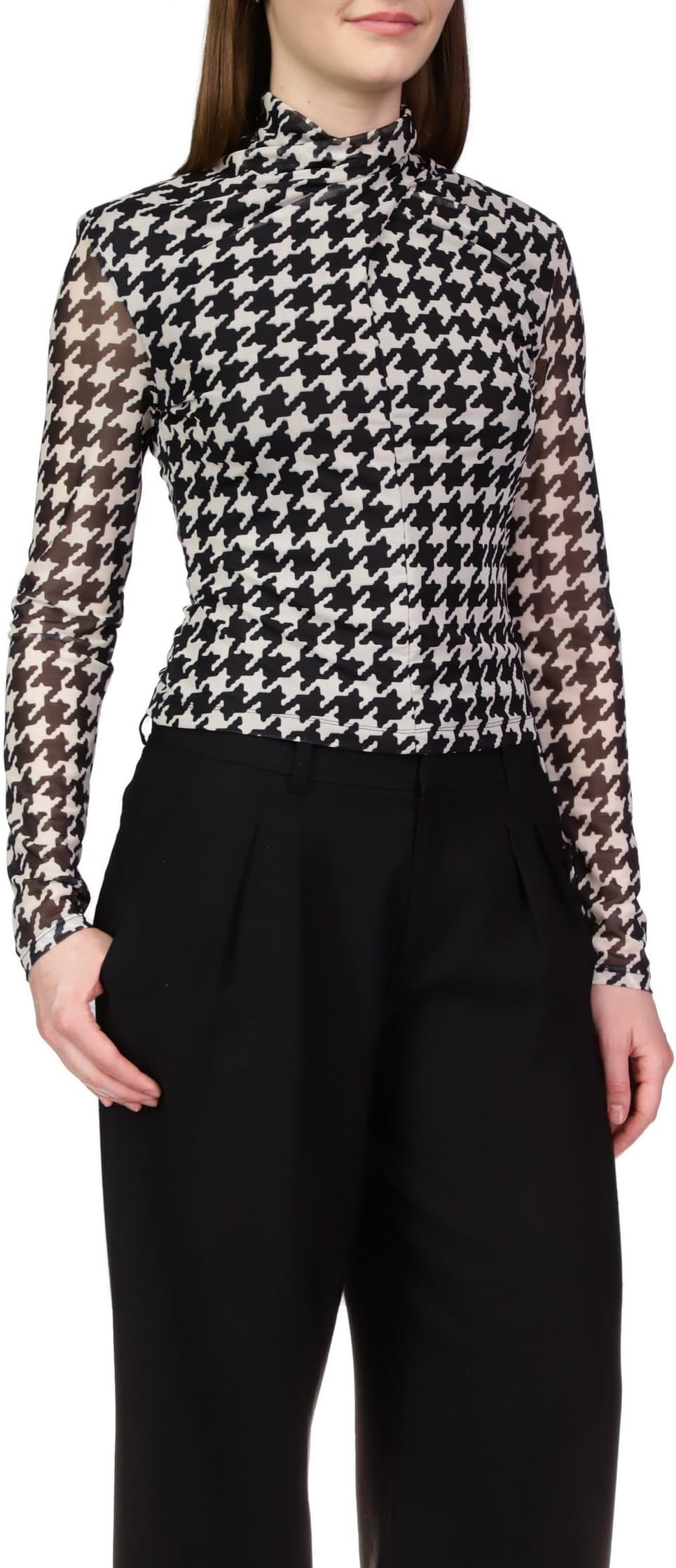 Сетчатый топ Make A Statement Sanctuary, цвет Pulse Houndstooth houndstooth knitted women