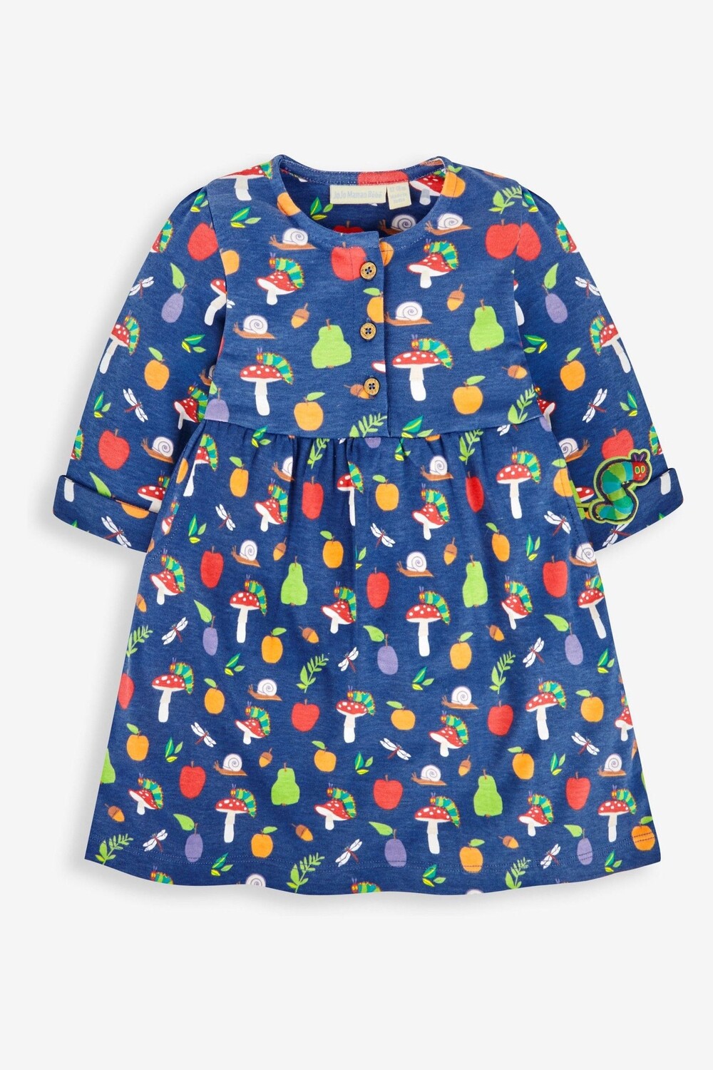 

Платье JoJo Maman Bébé The Very Hungry Caterpillar с пуговицами спереди Jojo Maman Bébé, синий