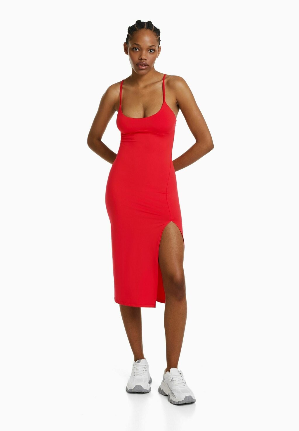 

Платье-футляр Bershka, красный