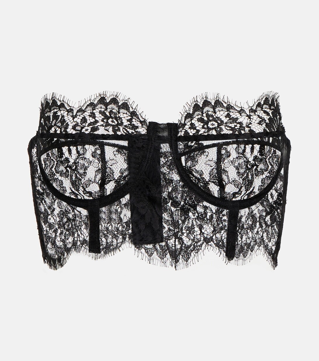 

Бюстье из цветочного кружева DOLCE&GABBANA, черный