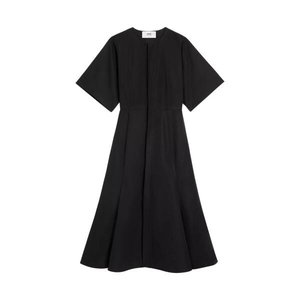 

Платье midikleid mit kurzen ärmeln black black Ami Paris, черный