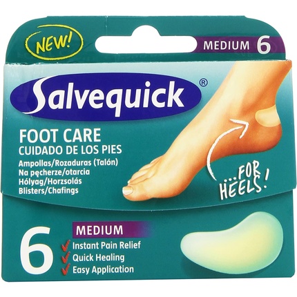 Salvequick Care of the Foot Мозоли/натирание пяток – упаковка из 6 шт.