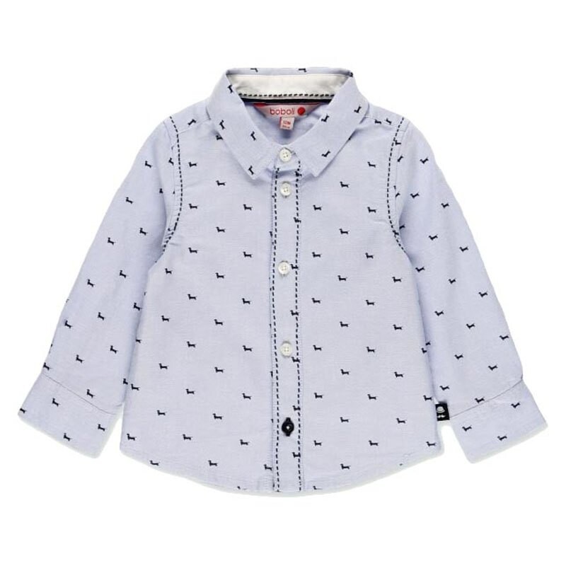 

Рубашка с длинным рукавом Boboli Oxford, синий