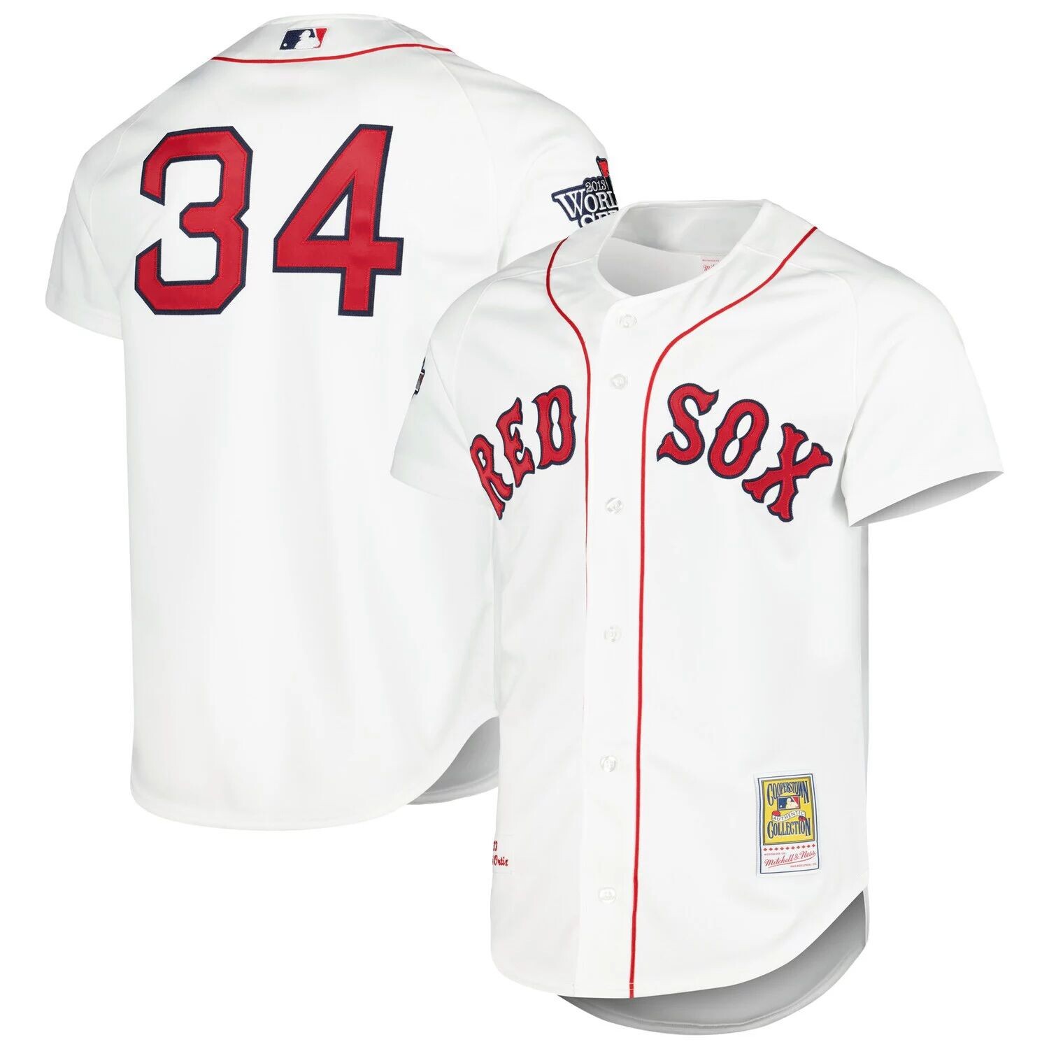 

Мужское аутентичное джерси белого цвета Mitchell & Ness David Ortiz Boston Red Sox Cooperstown Collection, Белый