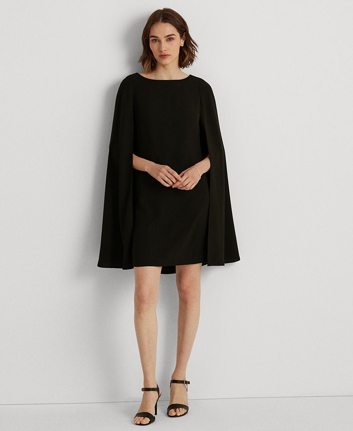 Женское платье-кейп из жоржетта Lauren Ralph Lauren, черный