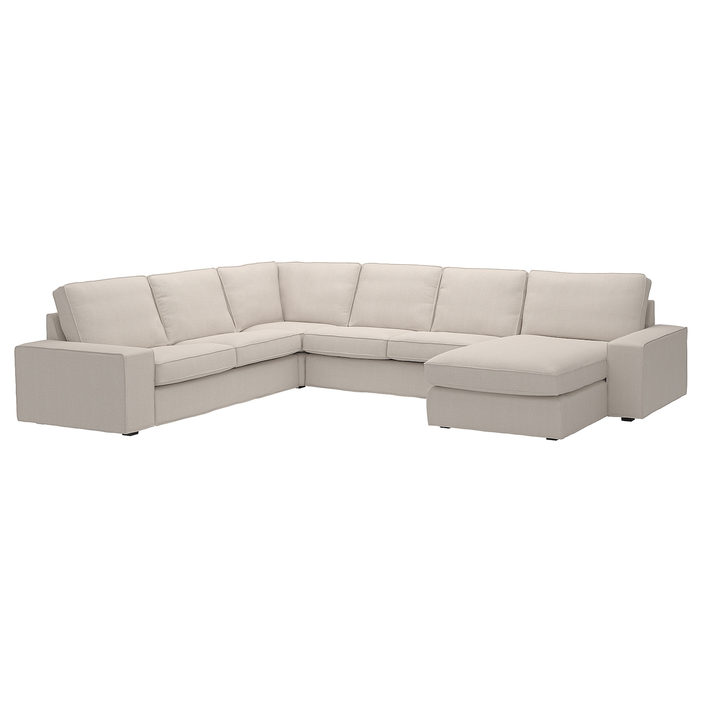 КИВИК Диван угловой, 5-местный. диван+диван, Тресунд светло-бежевый KIVIK IKEA