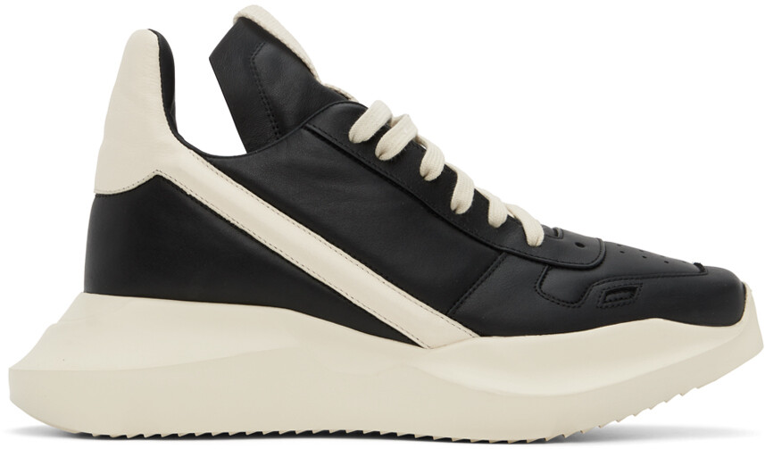 

Черные кроссовки с гетами Rick Owens
